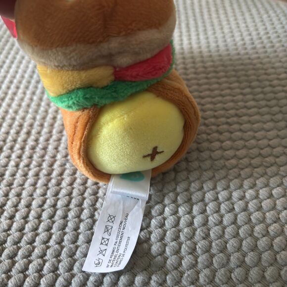 ANIROLLZ LETZ ROLL CHICKIROLL Sandwich Plush 4"H Bag /Keychain Clip - Picture 4 of 7
